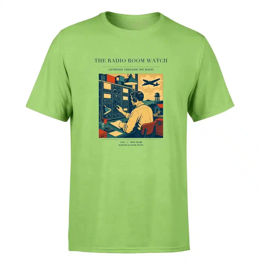 VINTAGE G4514 - The Radio Room Watch - Premium T-Shirt design on lightgreen premium t shirt