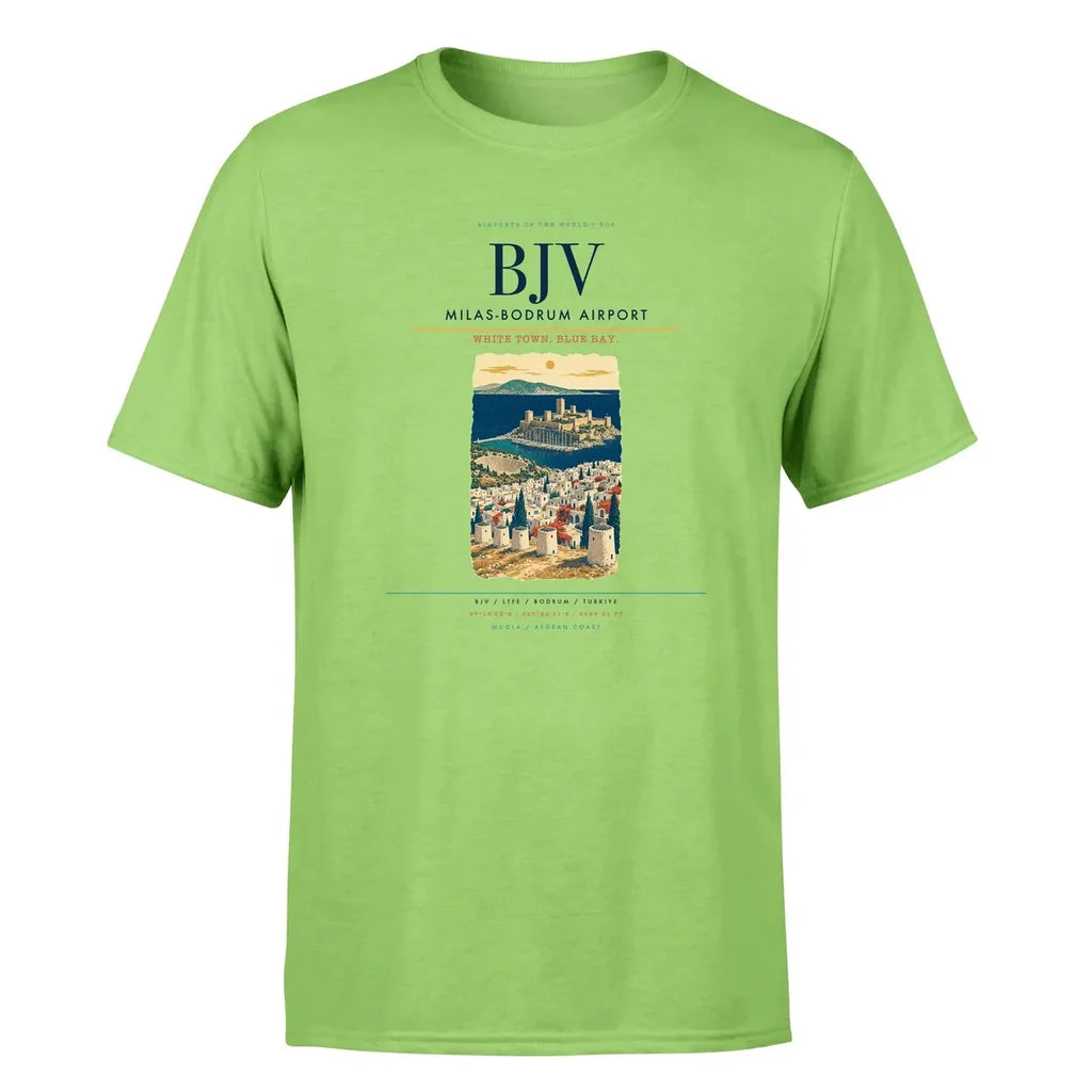 Bodrum Airport (BJV) Premium T-Shirt Light Green