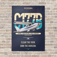 Thumbnail for Cessna 177B Cardinal vertical canvas print - no frame - navy blue background