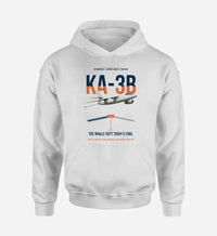 Thumbnail for KA-3B Skywarrior design on white double-side hoodie, single-side print