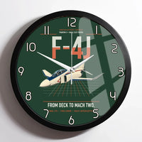 Thumbnail for F-4J Phantom II design on dark green framed wall clock