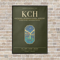 Thumbnail for Kuching International Airport KCH - Canvas Framed - Green Army