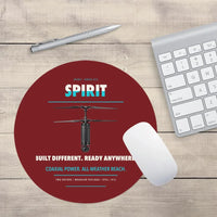 Thumbnail for Ascent AeroSystems Spirit design on dark red round mouse pad