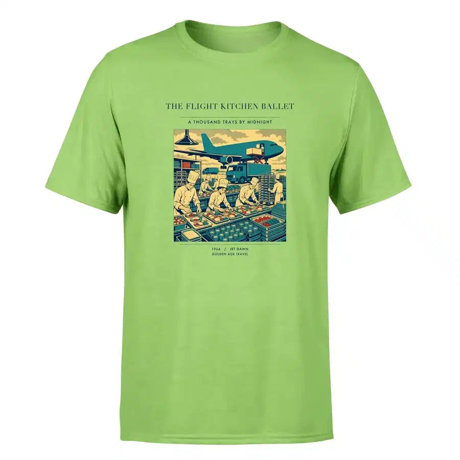 VINTAGE G4374 - The Flight Kitchen Ballet - Premium T-Shirt design on lightgreen premium t shirt