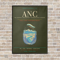 Thumbnail for Ted Stevens Anchorage International Airport ANC - Canvas Framed - Green Army