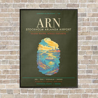 Thumbnail for Stockholm Arlanda Airport ARN - Canvas Framed - Green Army