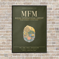 Thumbnail for Macau International Airport MFM - Canvas Framed - Green Army