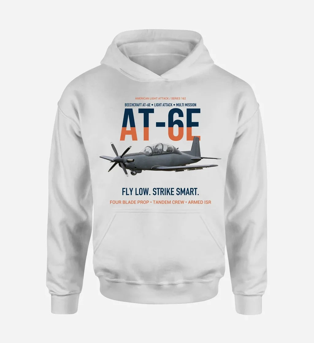 AT-6E WOLVERINE design on white hoodie single side