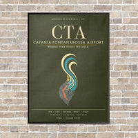 Thumbnail for Catania-Fontanarossa Airport CTA - Canvas Framed - Green Army