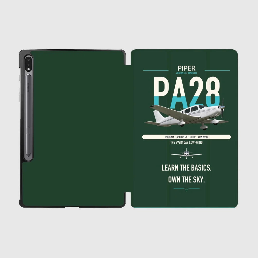 Piper PA-28-181 Archer LX design on dark green samsung tablet tablet case