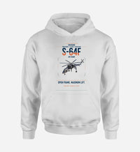 Thumbnail for Erickson S-64F Air Crane design on white double-side hoodie, single-side print