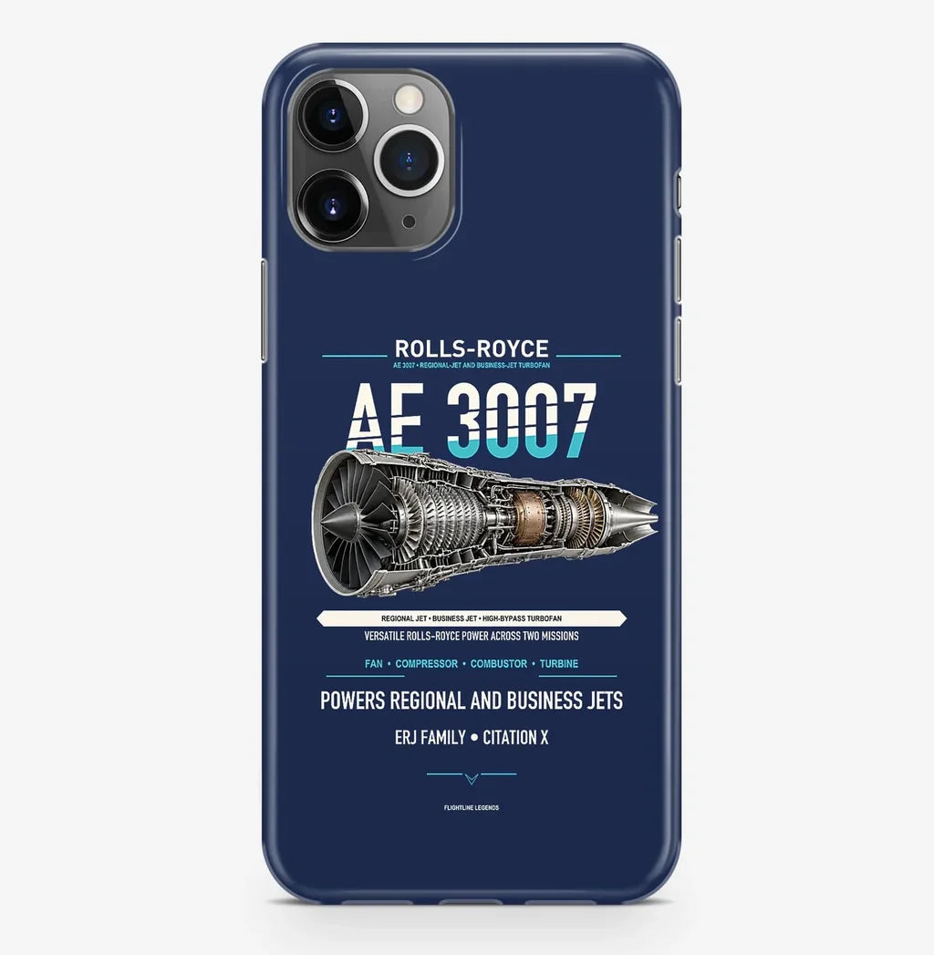 AE 3007 Case ProMax design on navy blue iphone case promax