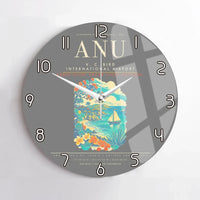 Thumbnail for V. C. Bird International Airport ANU Wall-Clock No-Frame - Gray