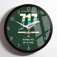 Thumbnail for Boeing 717-200 design on dark green framed wall clock