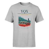 Thumbnail for Gander International Airport (YQX) T-Shirt single-side front print in Light Gray | gander-international-airport-yqx-double-side-t-shirt