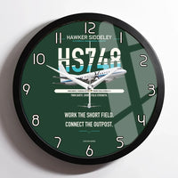 Thumbnail for Hawker Siddeley HS 748 Series 2A design on dark green framed wall clock
