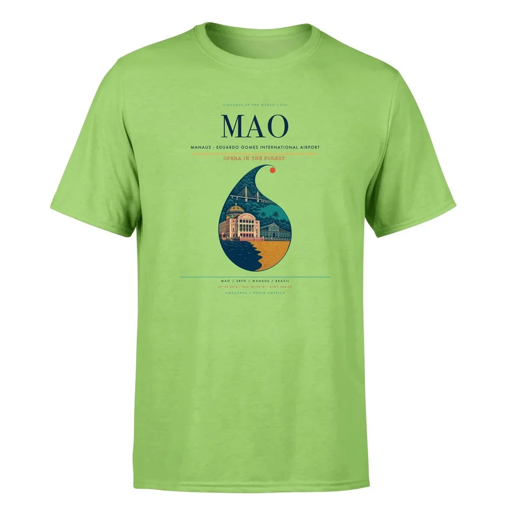 Manaus Airport (MAO) Premium T-Shirt Light Green