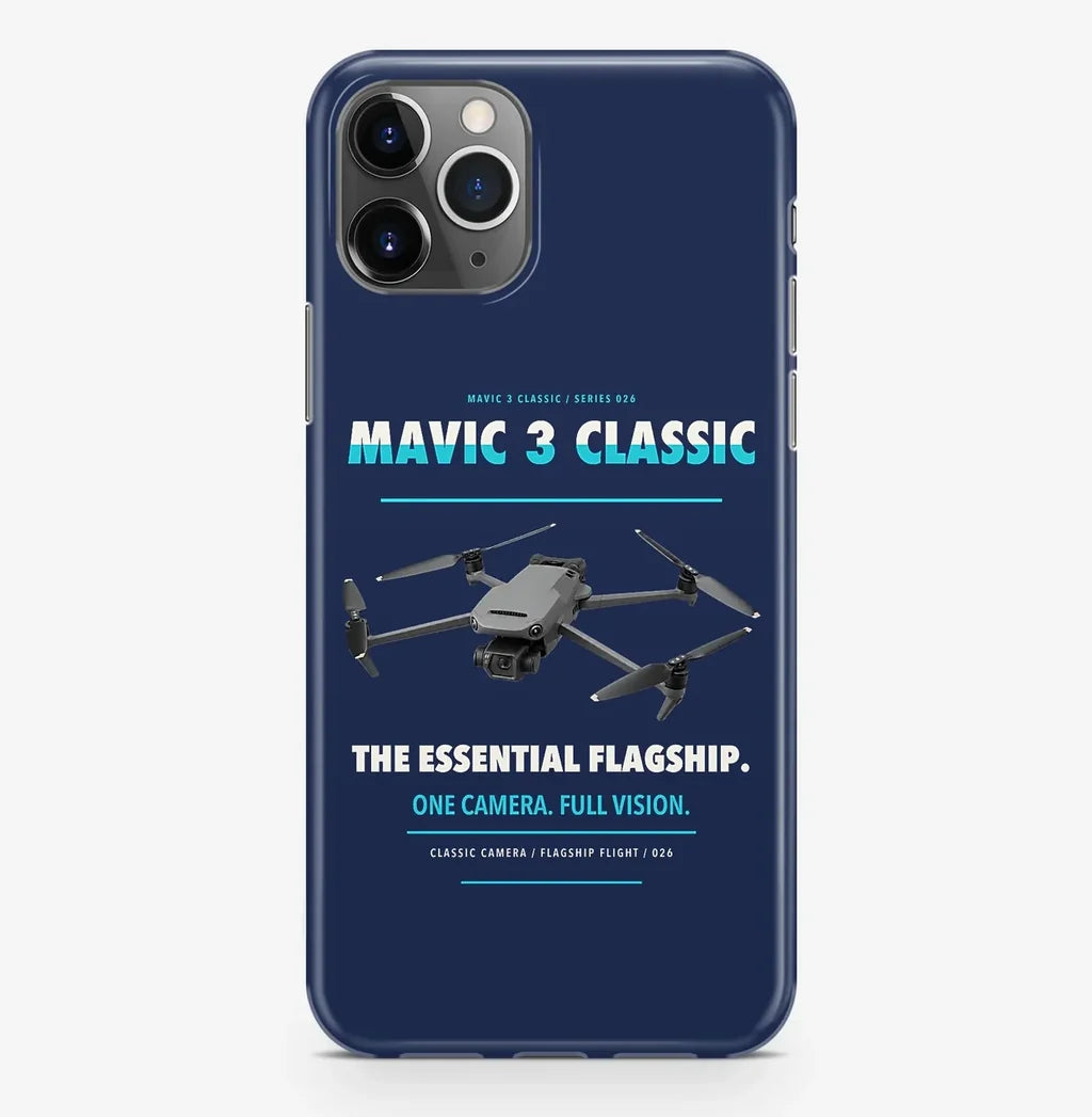 DJI Mavic 3 Classic Case ProMax design on navy blue iphone case promax