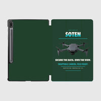 Thumbnail for ACSL SOTEN design on dark green samsung tablet tablet case