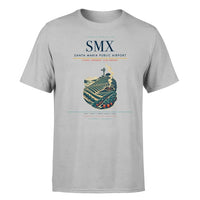 Thumbnail for Santa Maria Public Airport (SMX) T-Shirt single-side front print in Light Gray | santa-maria-public-airport-smx-double-side-t-shirt