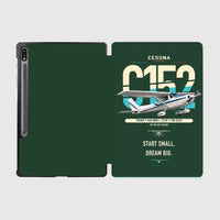 Thumbnail for Cessna 152 design on dark green samsung tablet tablet case
