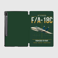 Thumbnail for F-A-18C Hornet design on dark green samsung tablet tablet case