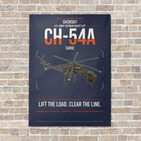 Thumbnail for Sikorsky CH-54A Tarhe vertical canvas print - no frame - navy blue background