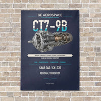 Thumbnail for CT7-9B vertical canvas print - no frame - navy blue background