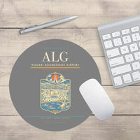 Thumbnail for Houari Boumediene Airport ALG Mouse-Pad Round - Gray