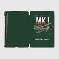 Thumbnail for Fairey Swordfish Mk I design on dark green samsung tablet tablet case