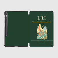 Thumbnail for Lorient South Brittany Airport (LRT) design on dark green samsung tablet tablet case