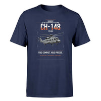 Thumbnail for Sikorsky CH-148 Cyclone design on navy blue t-shirt, single-side print