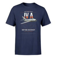 Thumbnail for Dassault Mystère IV A design on navy blue t-shirt, single-side print