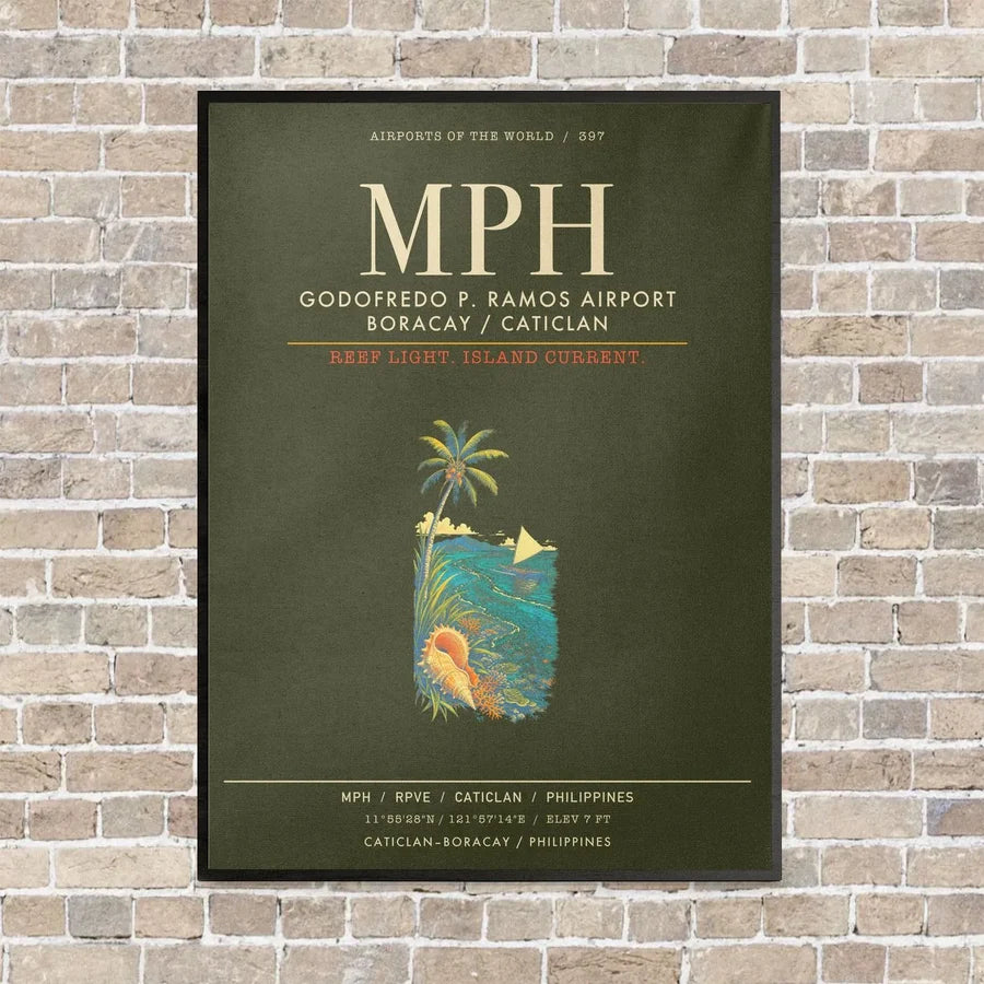 Godofredo P Ramos Airport Boracay Caticlan MPH - Canvas Framed - Green Army
