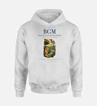 Thumbnail for Greater Binghamton Airport (BGM) design on white hoodie single-side print