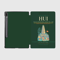 Thumbnail for Phu Bai International Airport (HUI) design on dark green samsung tablet tablet case