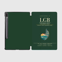 Thumbnail for Long Beach Airport (Daugherty Field) (LGB) design on dark green samsung tablet tablet case