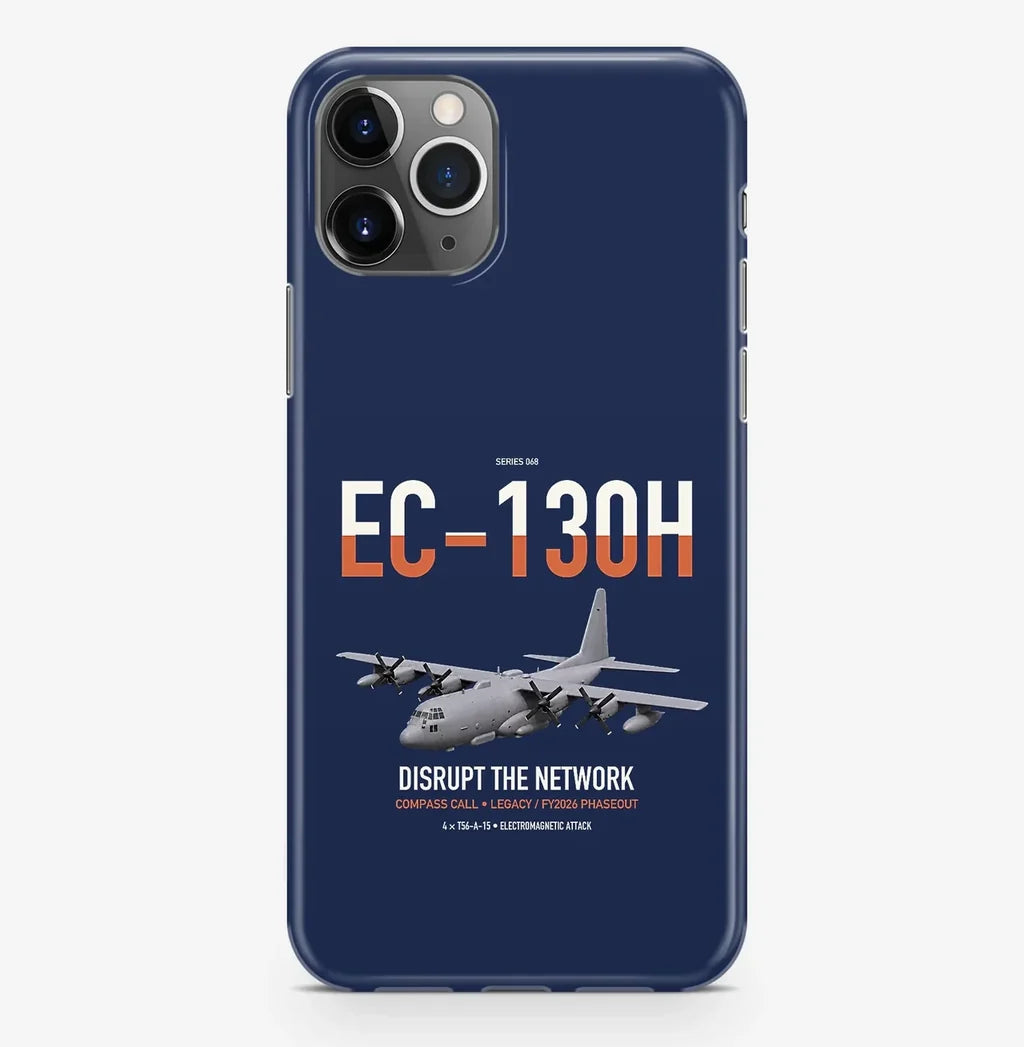 EC-130H Compass Call design on navy blue magsafe iphone case, for iPhone Pro Max