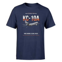 Thumbnail for KC-10A EXTENDER design on navy blue double-side t-shirt, single-side print