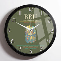 Thumbnail for Brussels Airport BRU Wall-Clock Framed - Green Army