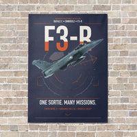 Thumbnail for Dassault Rafale C — F3-R standard vertical canvas print - no frame - navy blue background