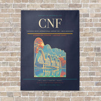 Thumbnail for Tancredo Neves International Airport CNF — Belo Horizonte vertical canvas print - no frame - navy blue background