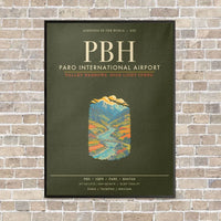 Thumbnail for Paro International Airport PBH - Canvas Framed - Green Army