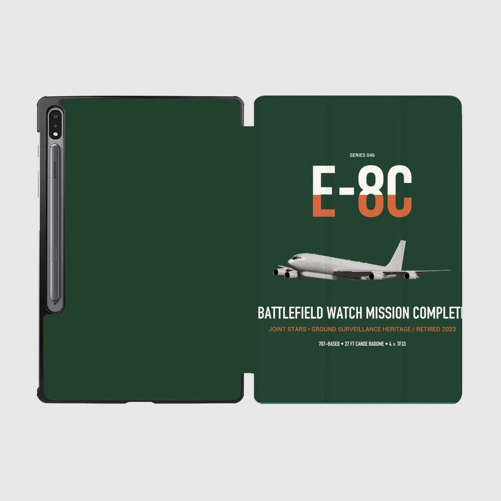 E-8C Joint STARS design on dark green samsung tablet tablet case