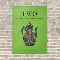 Thumbnail for Lviv Danylo Halytskyi International Airport LWO - Canvas No Frame - Light Green