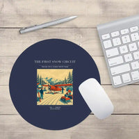Thumbnail for VINTAGE G4480 - The First Snow Circuit - Designed Mouse Pads design on navyblue round