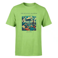 Thumbnail for VINTAGE G4129 - The Moonport Neighbors - Premium T-Shirt design on lightgreen premium t shirt