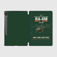 Thumbnail for MD AH-6M Little Bird design on dark green samsung tablet tablet case