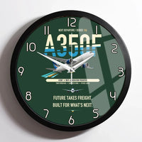 Thumbnail for Airbus A350F design on dark green framed wall clock