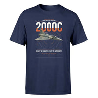 Thumbnail for Dassault Mirage 2000C RDI design on navy blue t-shirt, single-side print